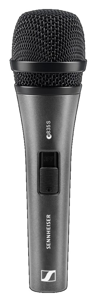 Micro filaire Sennheiser e 835 S pour conférence et événement professionnel
