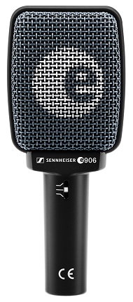 Microphone dynamique pour instrument Sennheiser e 906 disponible à la location à Paris et en Île-de-France par Techniques Événements.