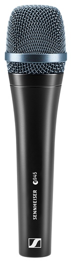 Microphone dynamique de chant supercardioïde Sennheiser e 945 disponible à la location à Paris et en Île-de-France par Techniques Événements.