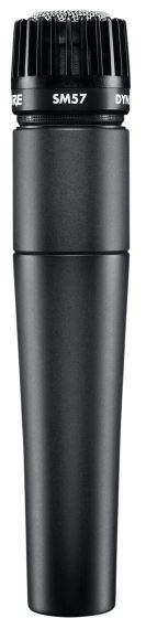 Microphone dynamique d'instrument Shure SM57 disponible à la location à Paris et en Île-de-France par Techniques Événements.