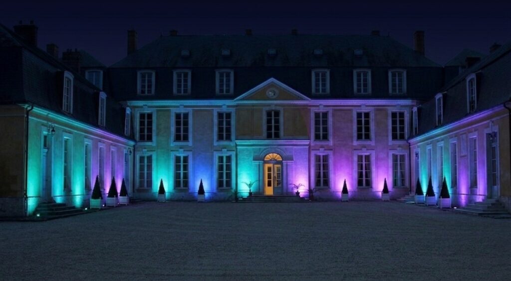 éclairage architectural château d'Angerville