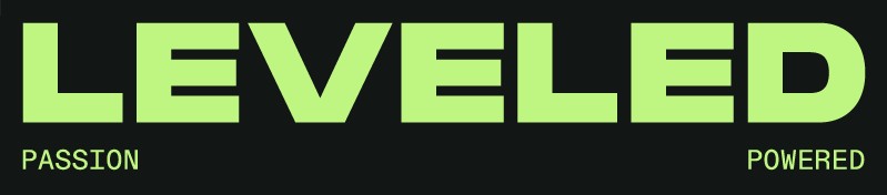 Logo Leveled Passion Powered — Agence partenaire et prestation technique T.E.P.